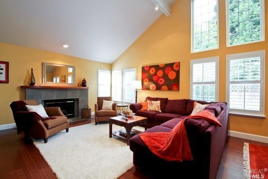 9 Partridge Court San Rafael, CA 94901 - Photo 1 of 1 Living room with cozy fireplace with gas starter.