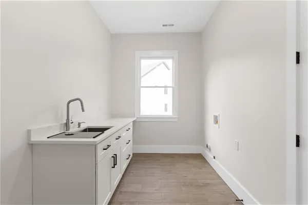 a view of hallway with stairs