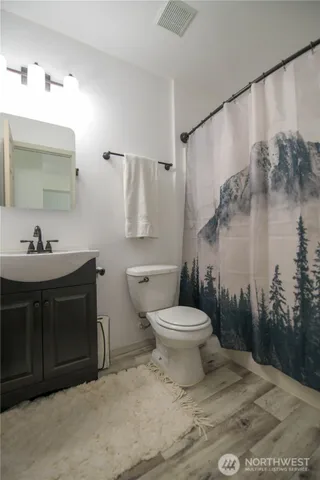 a view of a lake with a mountain