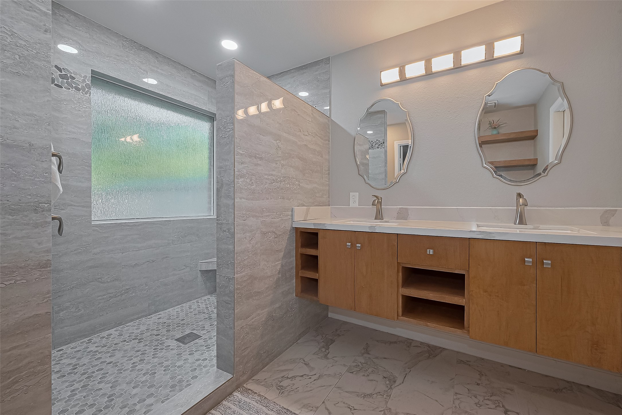 119 Genesee Ridge Drive The Woodlands, TX 77385 - Photo 22 of 32 Primary Bath with Large walk-in Shower