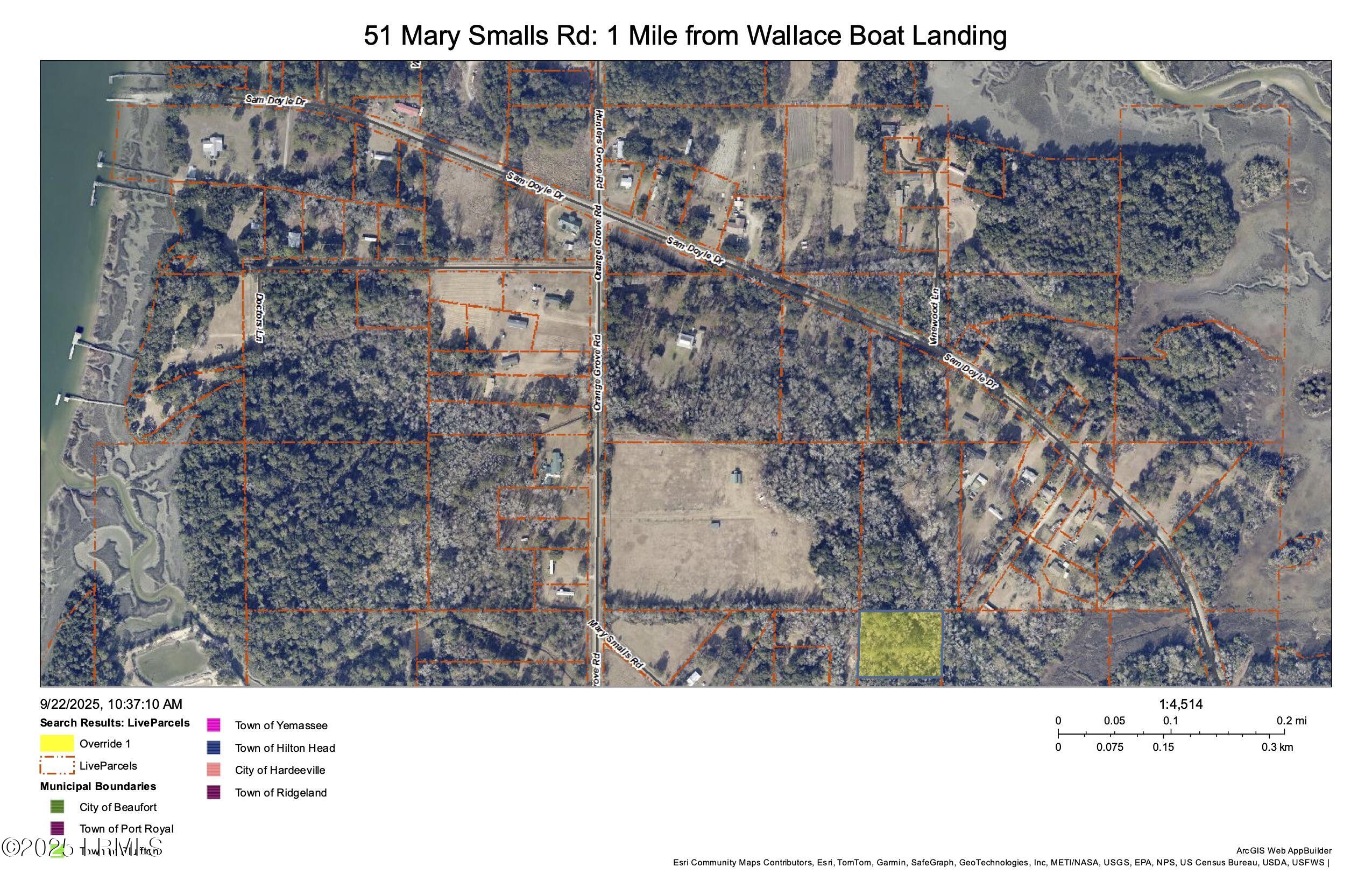 51 Mary Smalls Road St. Helena Island, SC 29920 - Photo 2 of 2 Aerial 51 Mary Smalls Rd