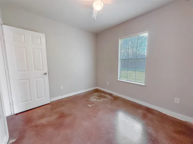 an empty room with a window