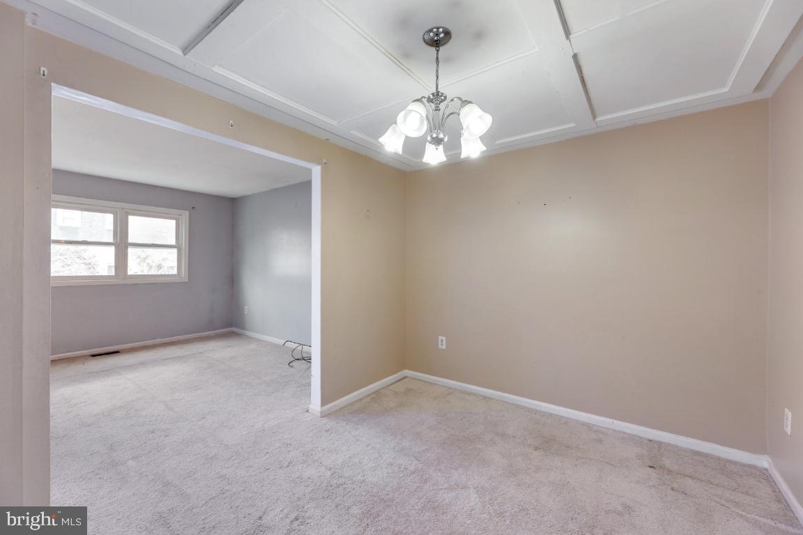 Formal dining room open to living room
