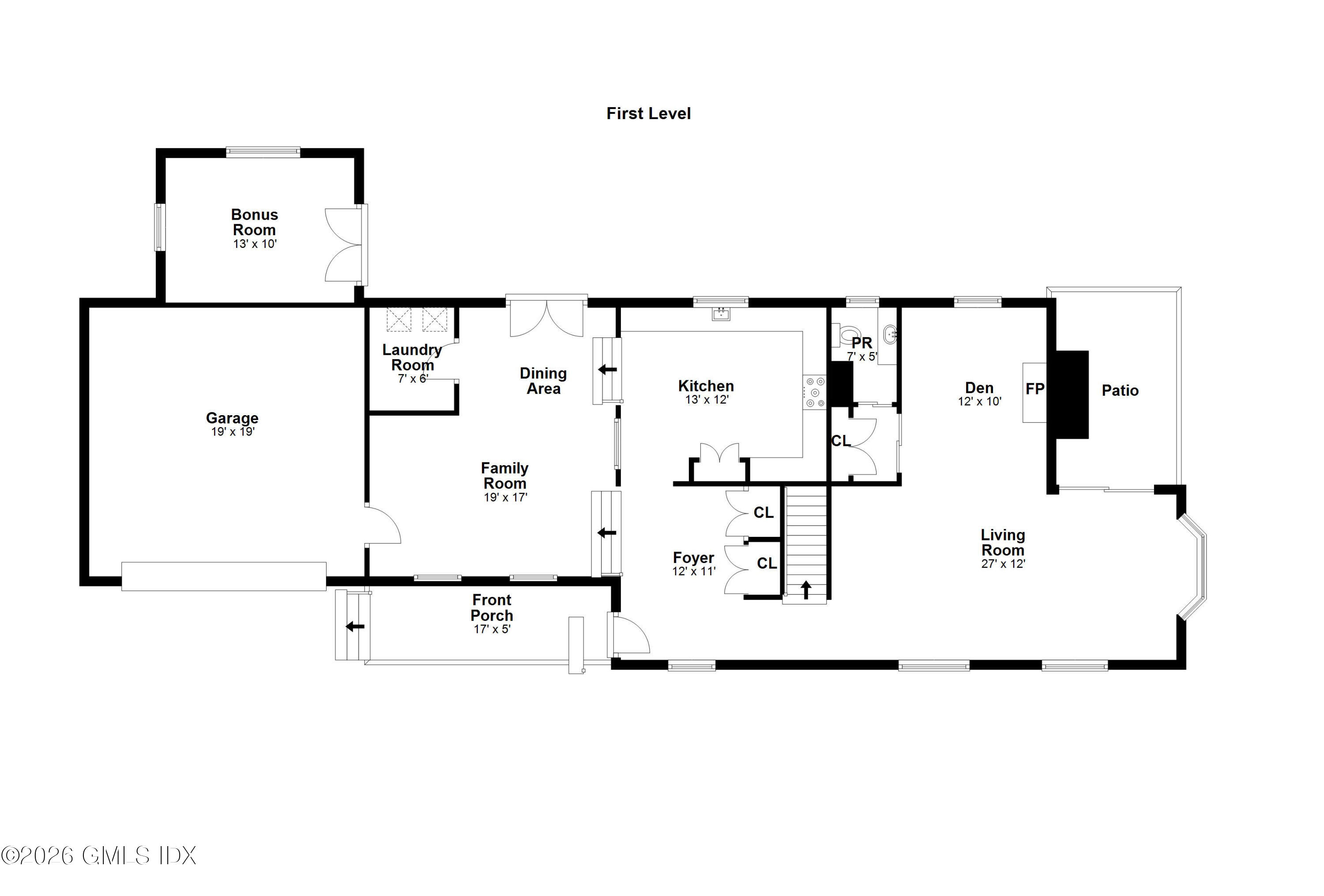 189 Riversville Road Greenwich, CT 06831 - Photo 23 of 24 First Level Floor Plan