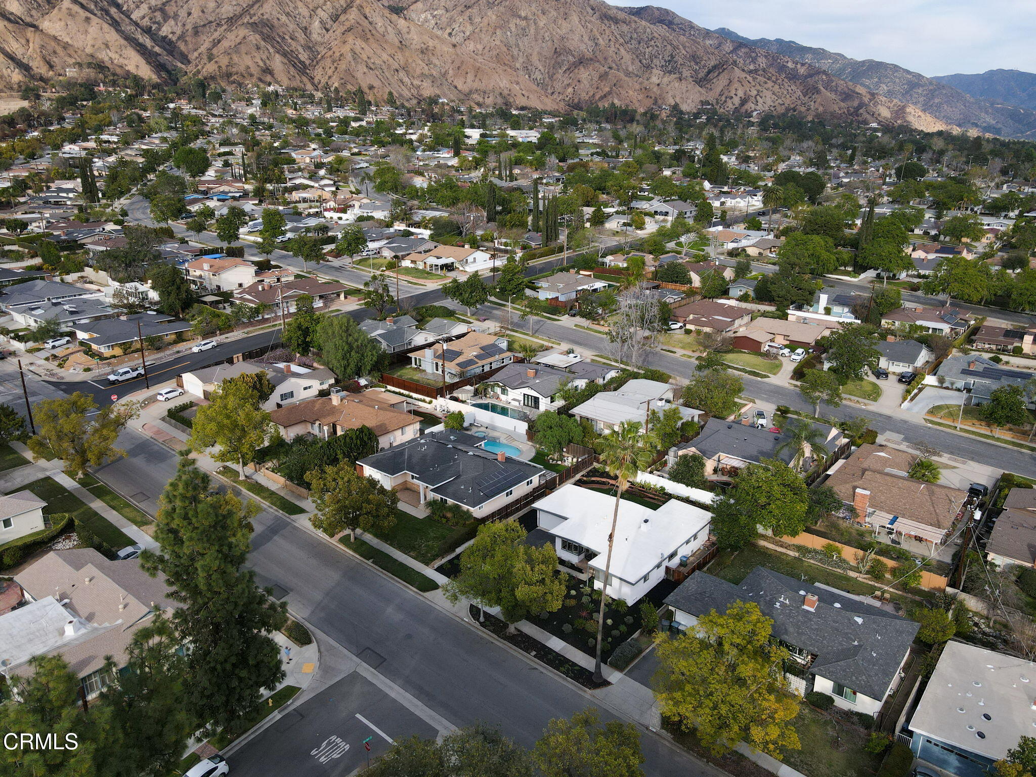 1190 Riviera Drive Pasadena, CA 91107 - Photo 34 of 36 an aerial view of residential houses with outdoor space