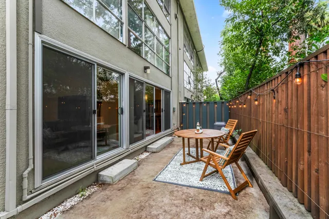 a outdoor view with a sitting space