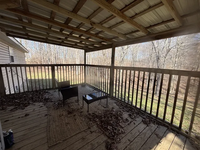 a view of a black gate