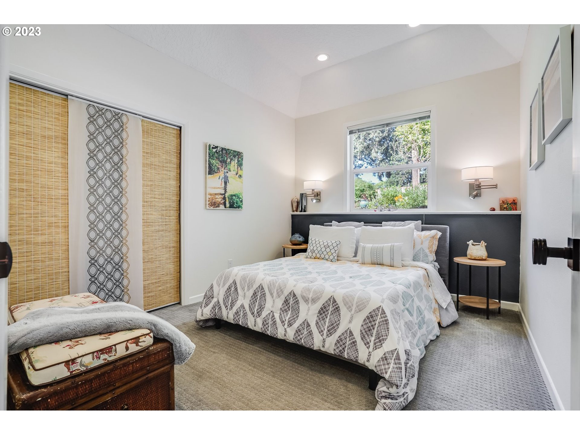 644 South Palatine Hill Road Portland, OR 97219 - Photo 32 of 46 a bedroom with a bed and a window