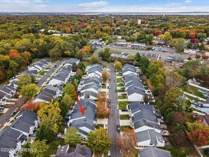 an aerial view of multiple house
