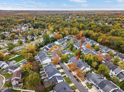 an aerial view of multiple house