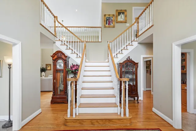 a view of entryway with wooden floor