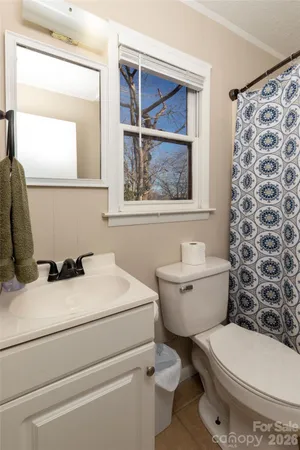 a bathroom with a toilet a sink and a mirror