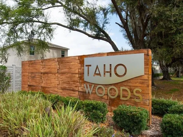 a view of outdoor space with sign board