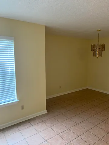 an empty room with a door