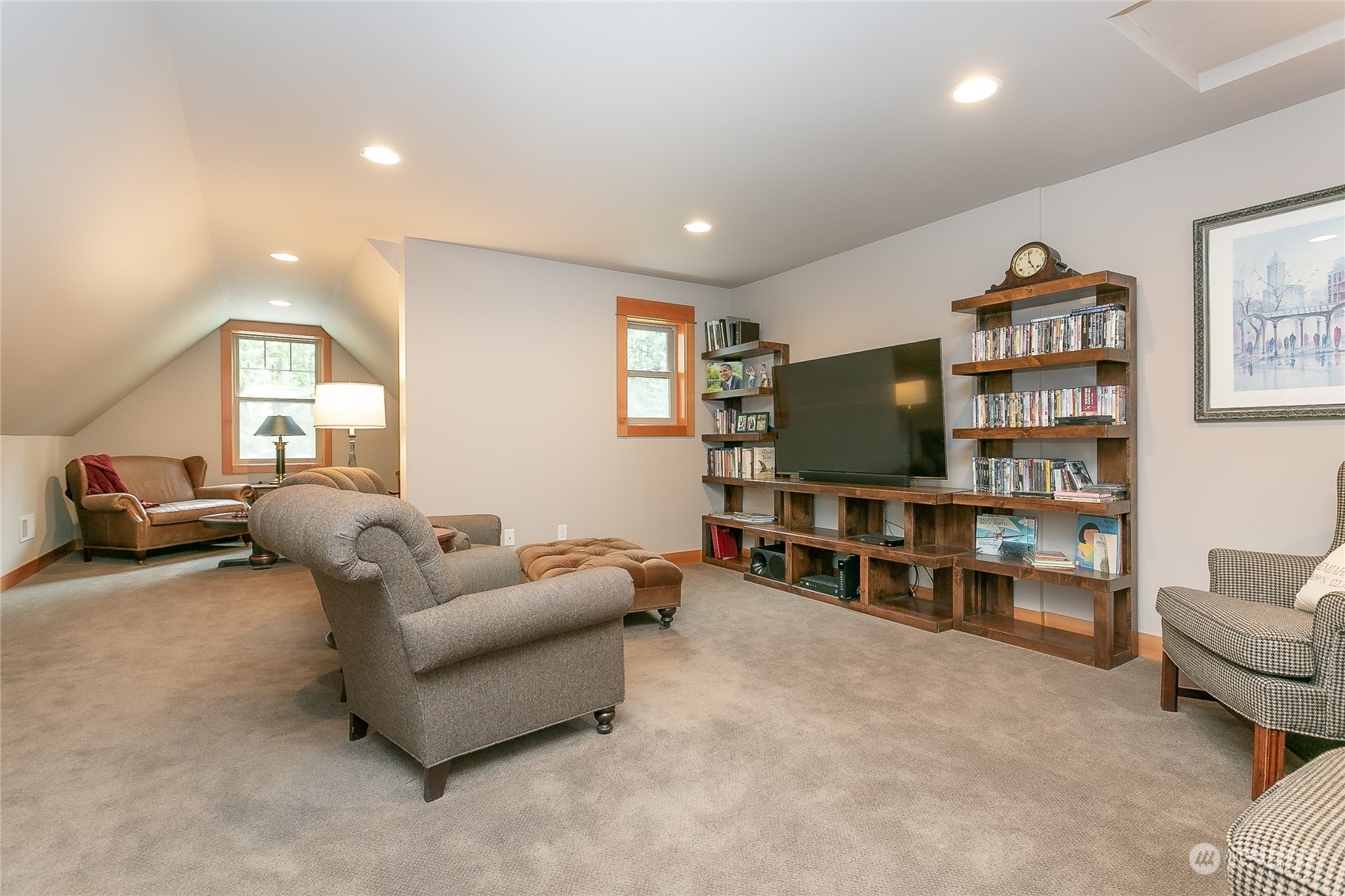 5487 Canvasback Road Blaine, WA 98230 - Photo 33 of 40 a living room with furniture and a flat screen tv
