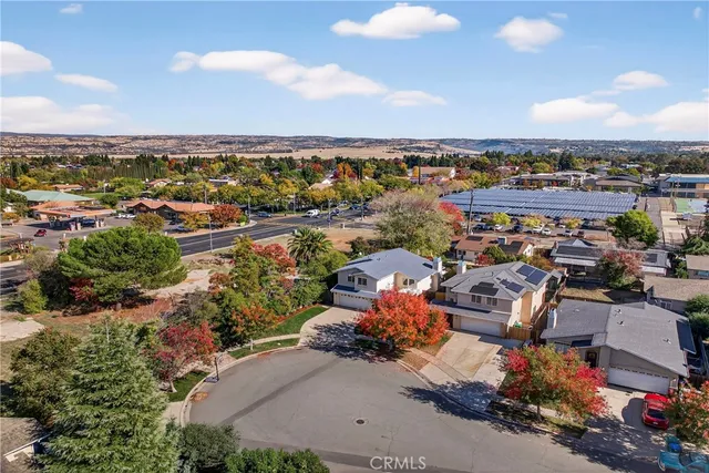 an aerial view of a city