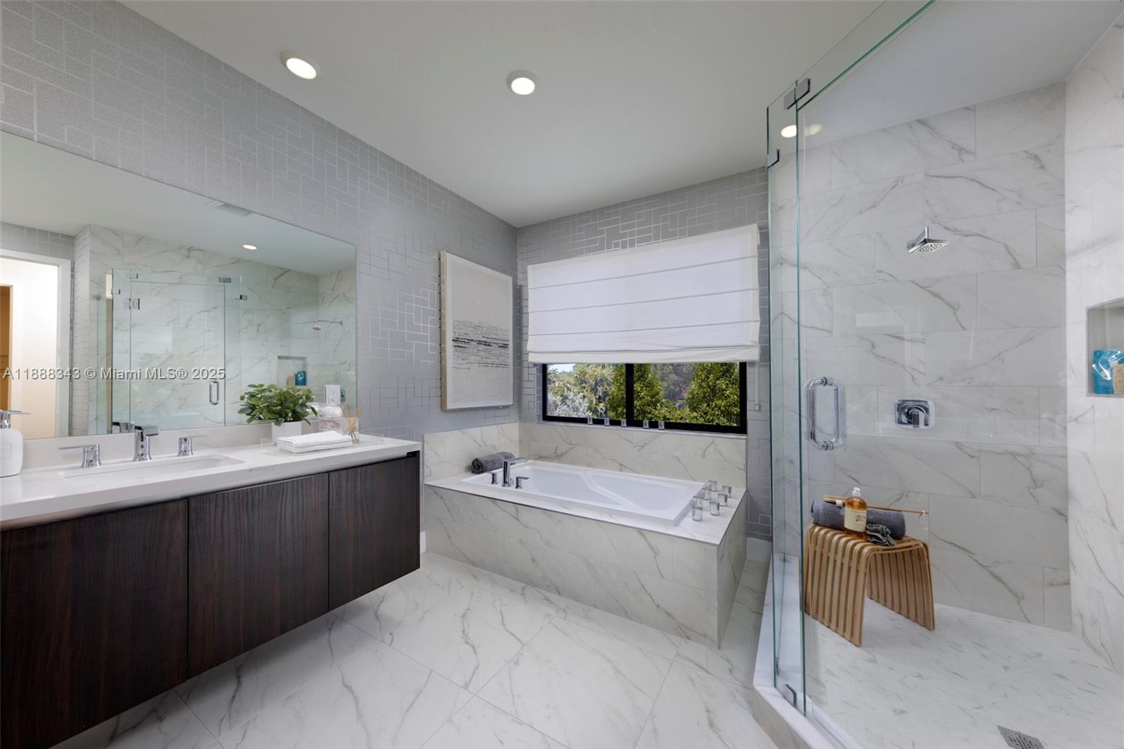 8259 Southwest 120th Terrace Miami, FL 33156 - Photo 12 of 25 a bathroom with a tub a sink and mirror