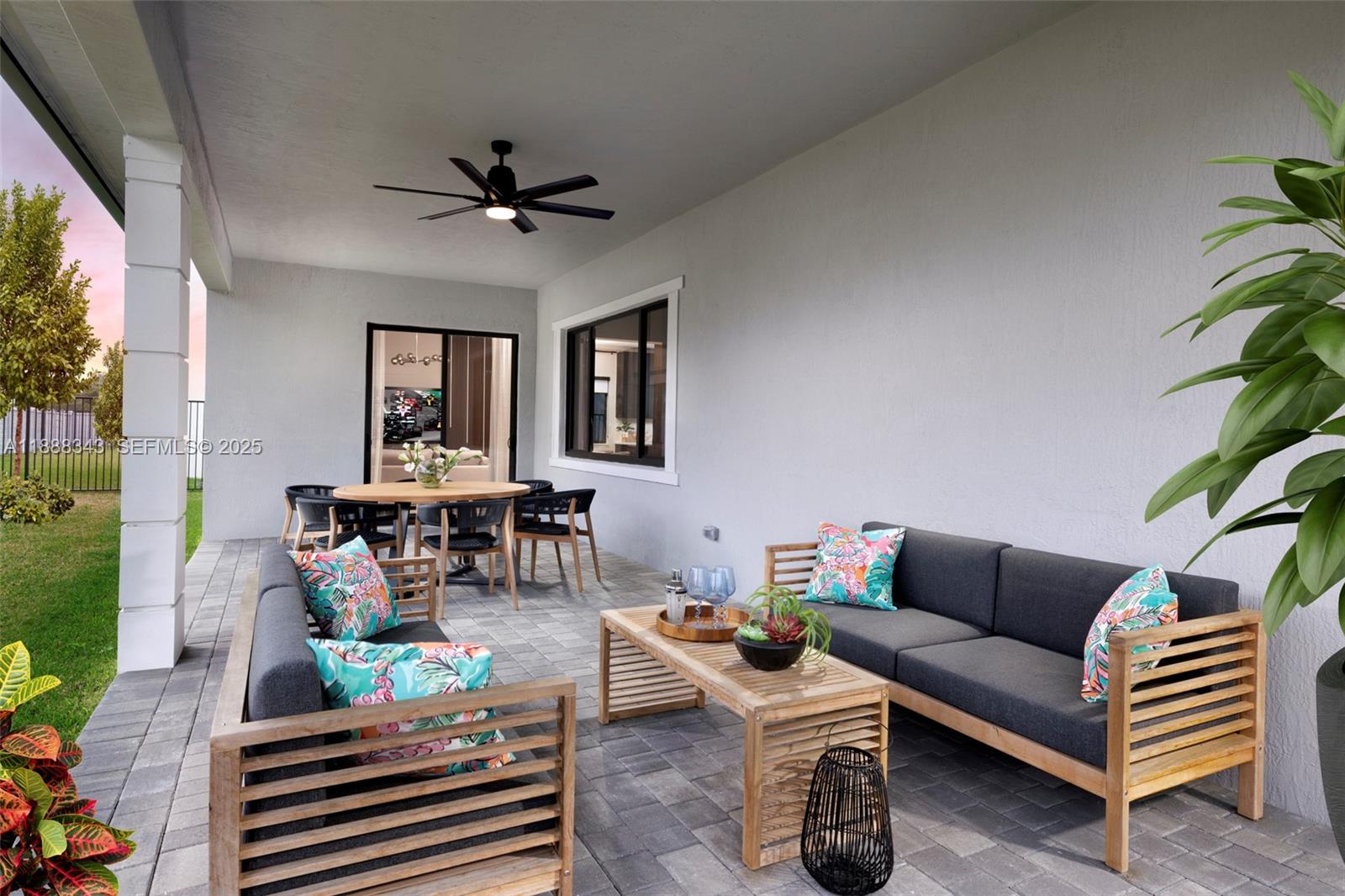 8259 Southwest 120th Terrace Miami, FL 33156 - Photo 25 of 25 a living room with furniture and a potted plant