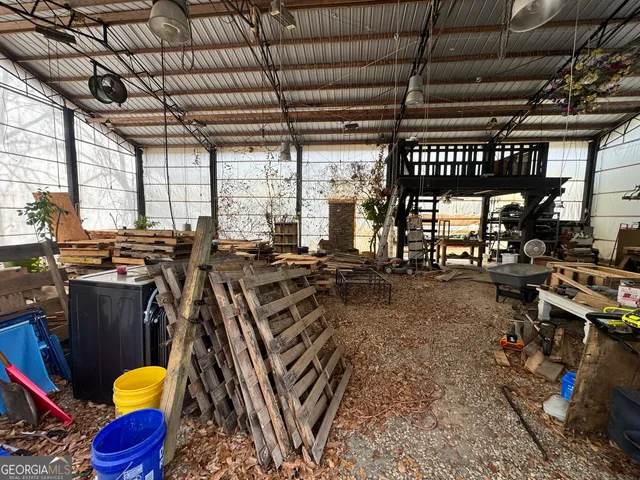 a view of a yard with trees