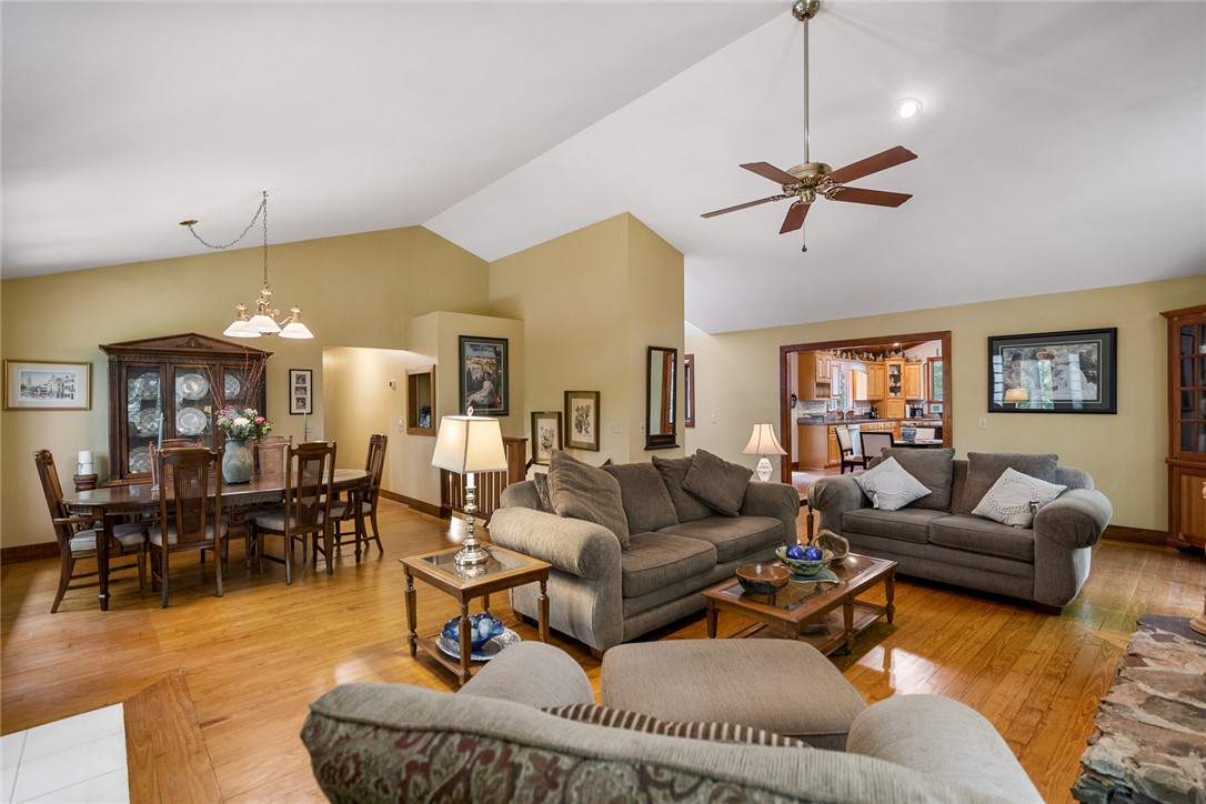 324 Hobson Road Anderson, SC 29621 - Photo 12 of 46 This expansive living space features high vaulted ceilings and polished hardwood flooring, perfect for gatherings.