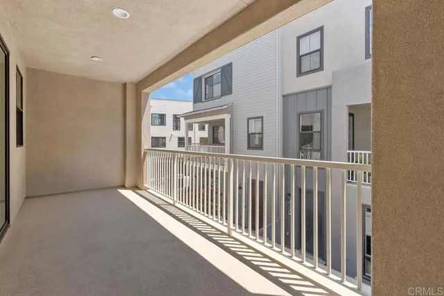 a view of a city from a balcony