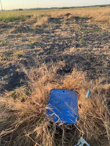 a view of a big yard with lots of green space