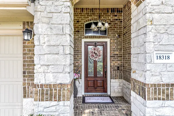 a door view of a house with a door