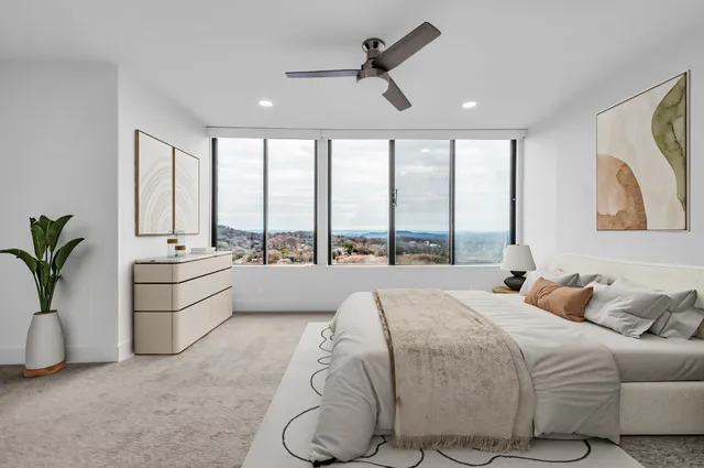 a bathroom with a double vanity sink and mirror