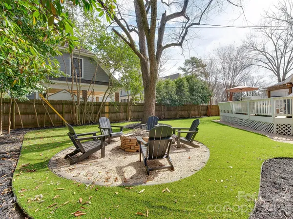a view of a park with slide