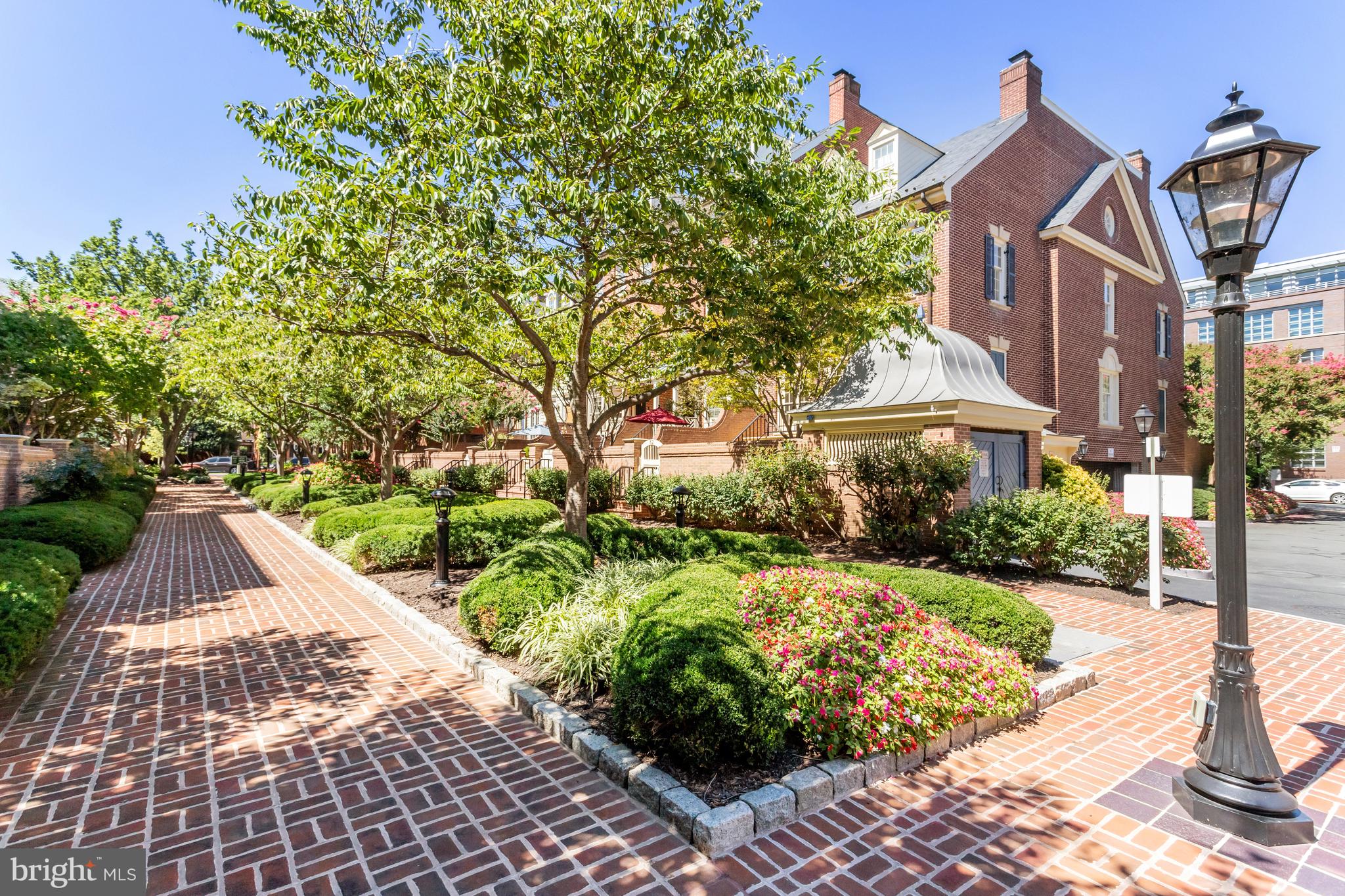 801 North Fairfax Street, Unit 314 Alexandria, VA 22314 - Photo 43 of 61 a front view of a house with a yard and potted plants