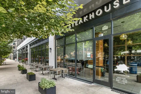 a view of a building with a patio