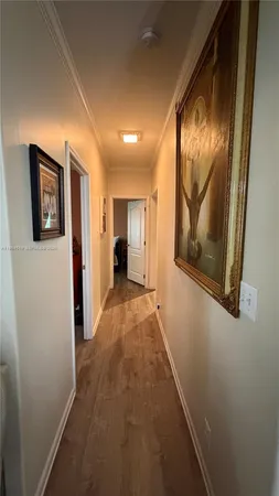 a view of hallway with stairs