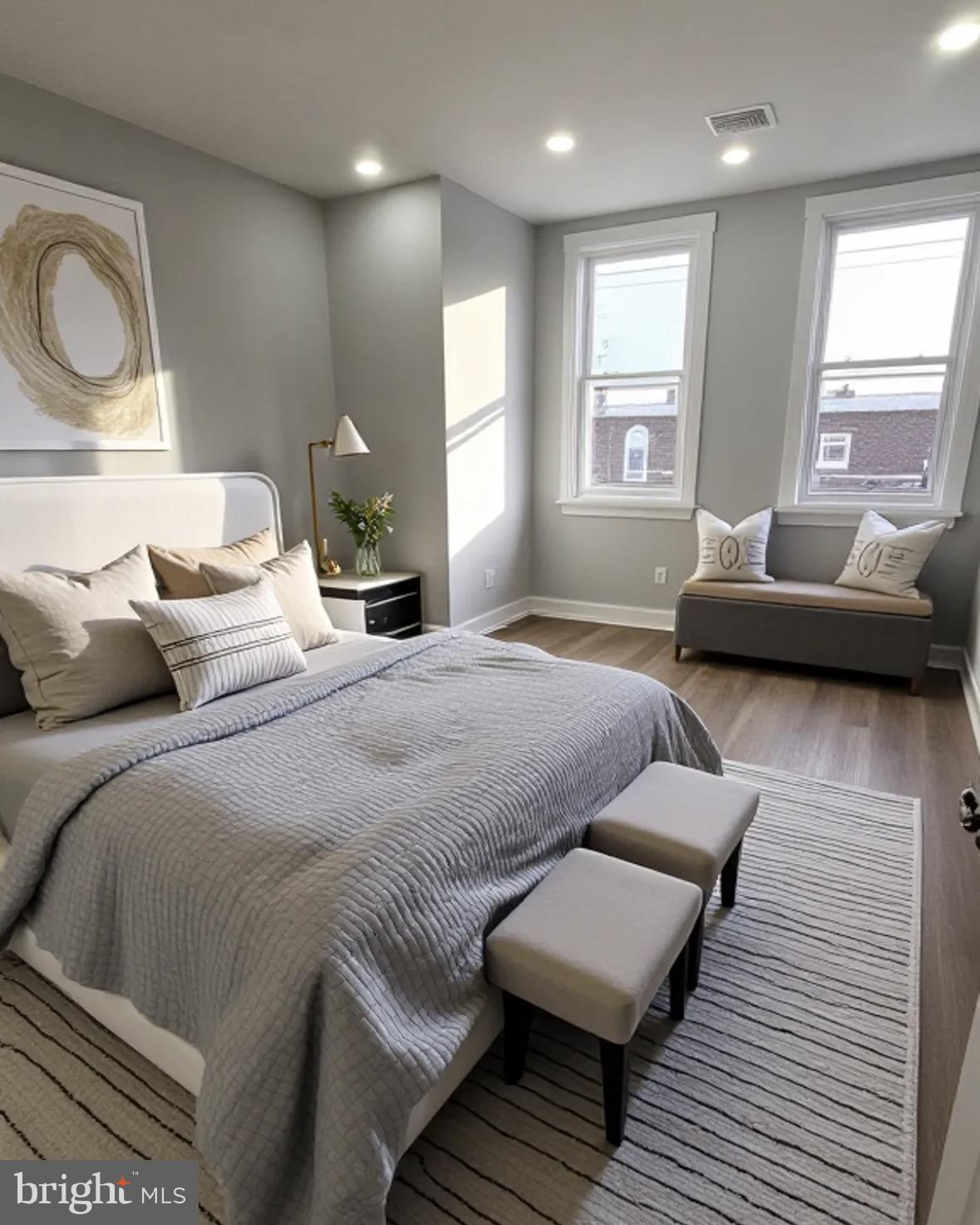 355 East Loudon Street Philadelphia, PA 19120 - Photo 27 of 30 a bedroom with a bed window and couch