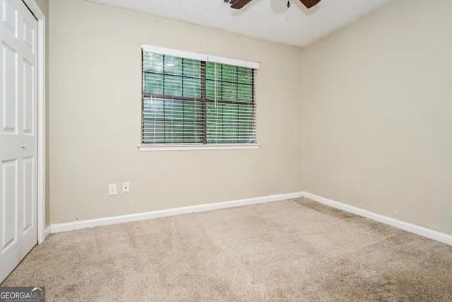 an empty room with a window