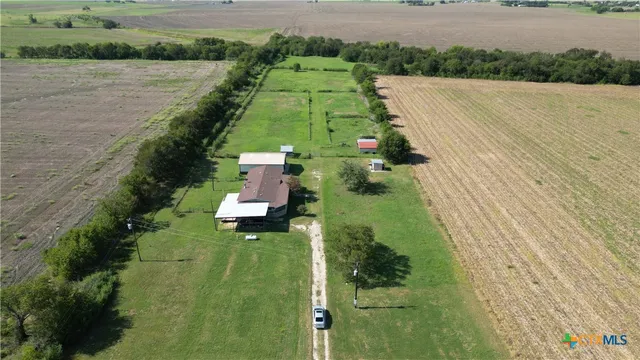 an aerial view of swimming pool