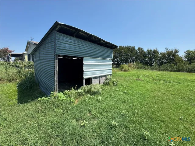 a view of a room with racks