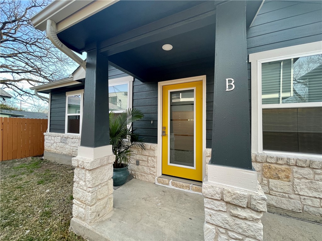 311 Nelray Boulevard, Unit B Austin, TX 78751 - Photo 1 of 1 a view of a porch with potted plants