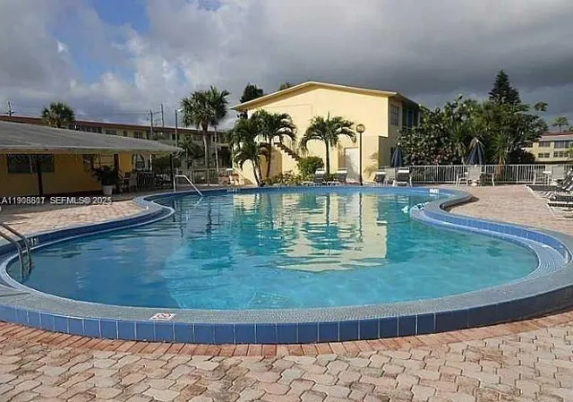 a view of a swimming pool