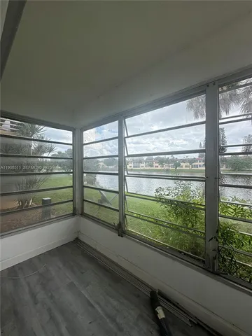 a view of a room with rack on the wall