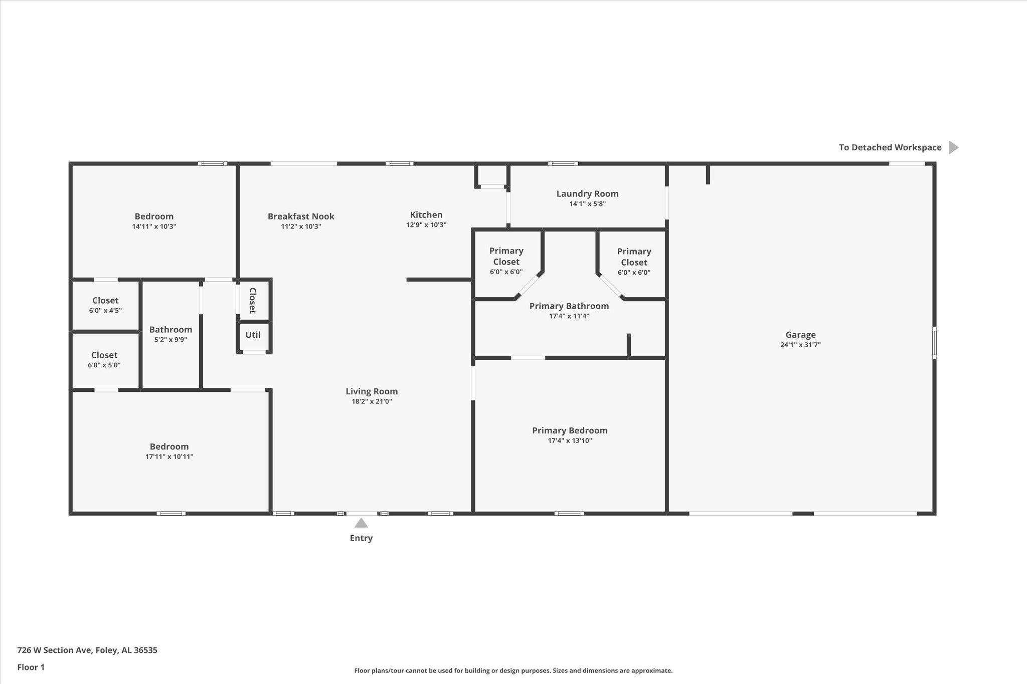 734 West Section Avenue Foley, AL 36535 - Photo 50 of 50 Floor plan