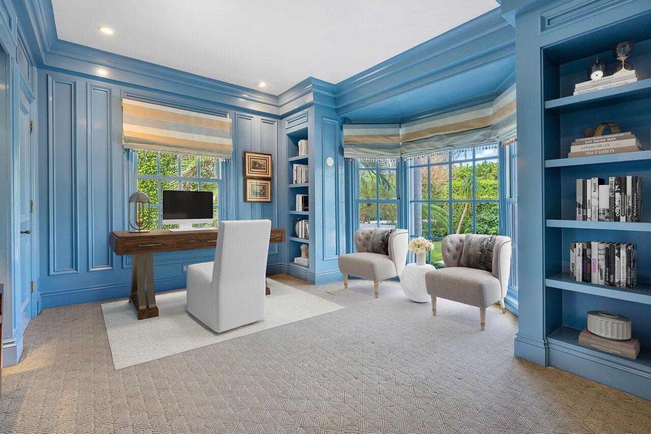 168 Kings Road Palm Beach, FL 33480 - Photo 18 of 49 a living room with furniture and a fireplace