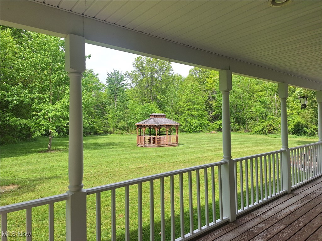16604 Old State Road Middlefield, OH 44062 - Photo 43 of 48 Rear porch overlooking private rear yard