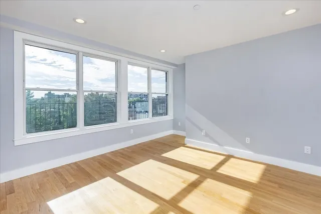 a view of city from a balcony