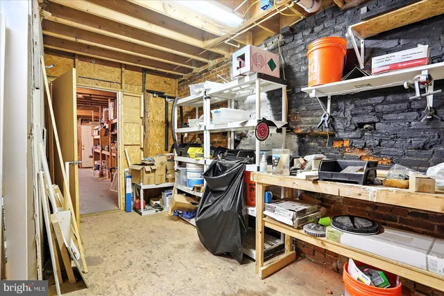 a view of storage and utility room