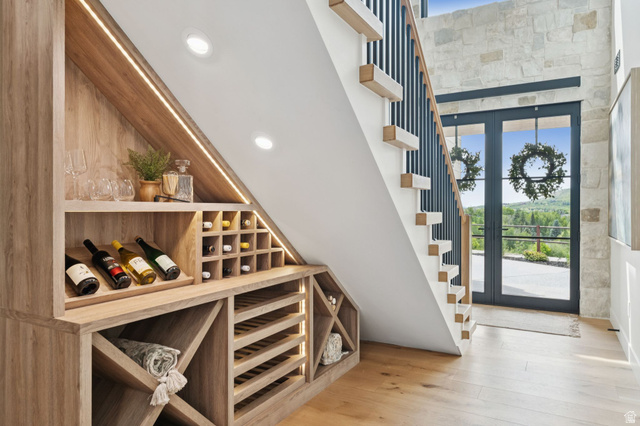 1400 Weber Wild Road Oakley, UT 84055 - Photo 9 of 55 Custom under-stair built-in wine storage with integrated lighting