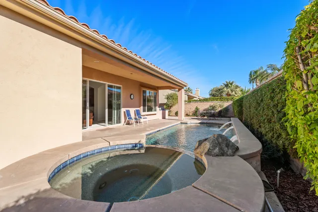 a view of outdoor space and swimming pool
