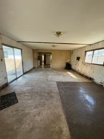 a view of a garage