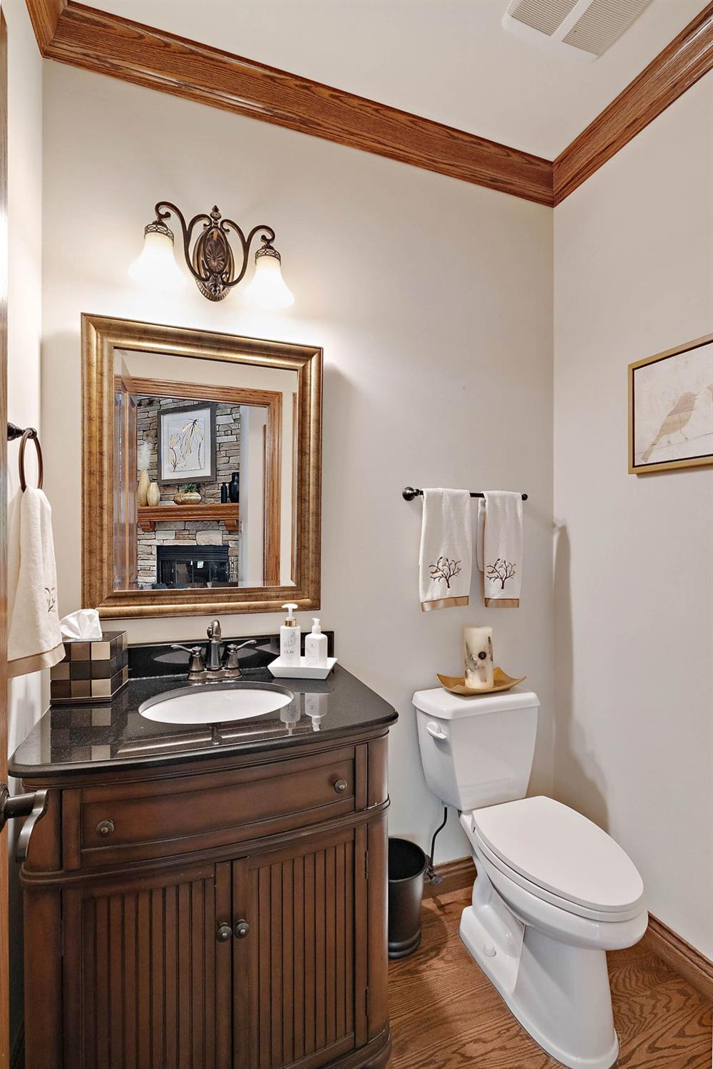 770 Quinlan Court Crown Point, IN 46307 - Photo 35 of 53 a bathroom with a toilet a sink and a mirror