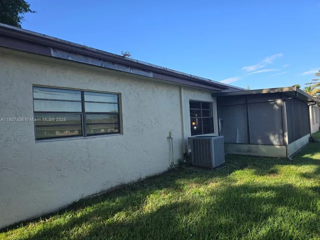 a view of a porch with a backyard