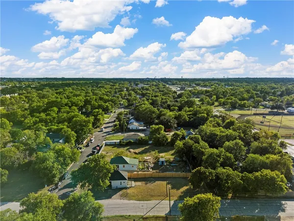 an aerial view of a city